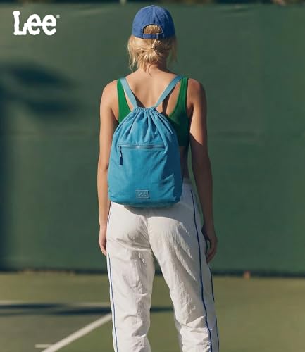 Lee Drawstring Backpack Bag Lightweight Small Gym Swim Beach Bag Water Resistant Sports Sackpack for Men Women, LEE48-002TQ