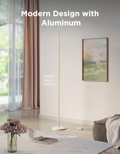 Govee RGBIC Floor Lamp Basic, LED Corner Lamp Works with Alexa, 1000lm Modern Floor Lamp with Music Sync and 16 Million DI...