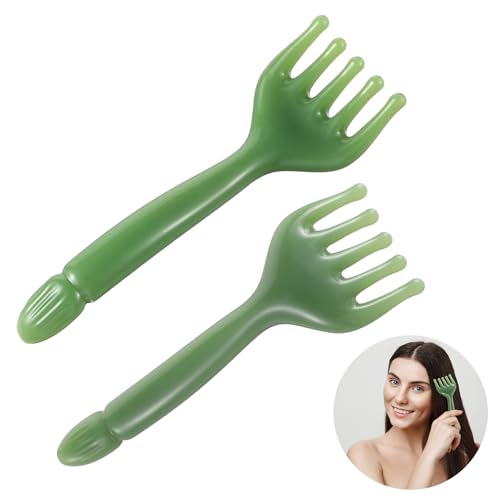 WY LIGHTING LEVEL 2Pcs Head Massager Manual Hair Scalp Massager Gua Sha Five Claw Massage Tool Comb Portable Handheld Resi...