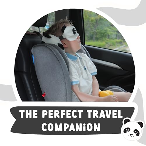 ecoZen Lifestyle Travel Neck Pillow with Eye Mask - Kids Travel Pillow for Sleeping - Toddler Travel Essential and Travel ...