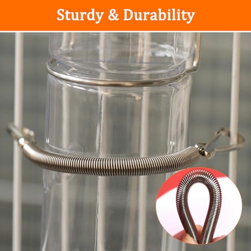 10 Pcs Spring Clips for Rabbit Water Bottles Springs Holder Metal Clips Hanger Replacement for Small Animal Cages Hold Wat...