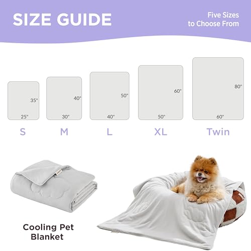 LE SURE Premium Cooling Blanket for Small Dogs Washable - Breathable Pet Throw Blanket with Q-MAX>0.4 for Summer，Soft Cat ...