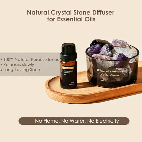 Aroma Stone Passive Diffuser with Essential Oils for Home, Bathroom, Office | Room Scent | Home Decor & Fragrance, Elegant...