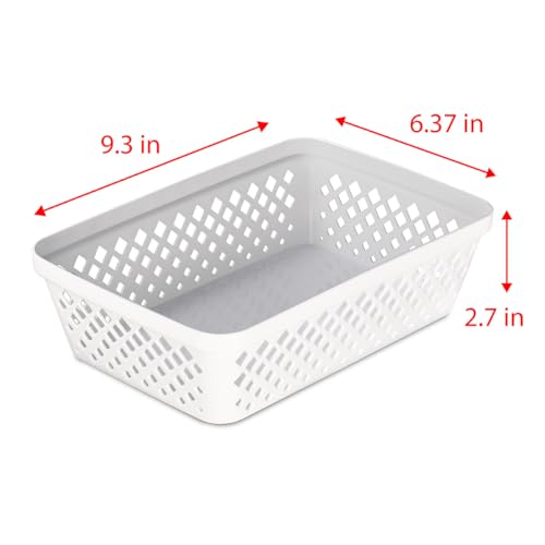 Glad Plastic Storage Basket Set - Multipurpose Drawer Trays, Kitchen Pantry Containers, and Bathroom Bins - 6 Pack Medium ...