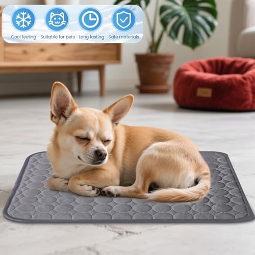 Cooling Dog Mat Extra Large, 28" x 20" Thick & Durable Washable Cooling Mat for Extra Large Dogs, Portable Extended Coolin...