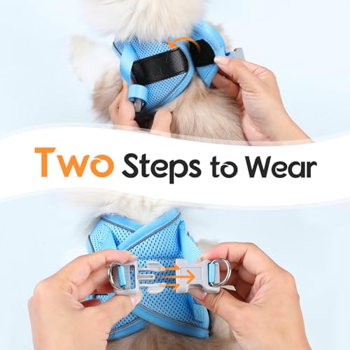 Dooradar Cat Harness and Leash Set, Escape Proof Lightweight Kitten Harness, Soft Breathable Reflective Vest for Outdoor W...