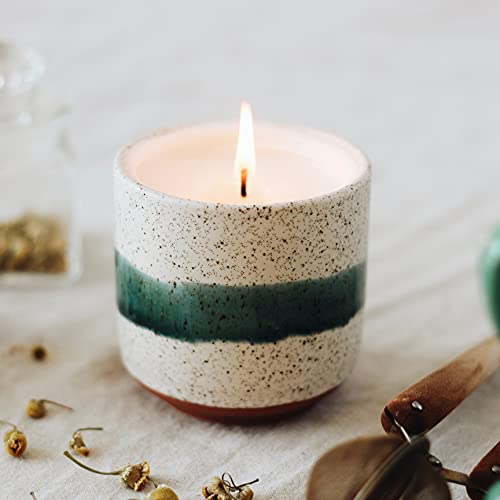 Hyggelight - The Growing Candle, Sandalwood & Vanilla Scented, 8.5oz Ceramic Pot, Aromatherapy Candles for Home, 100% Soy,...