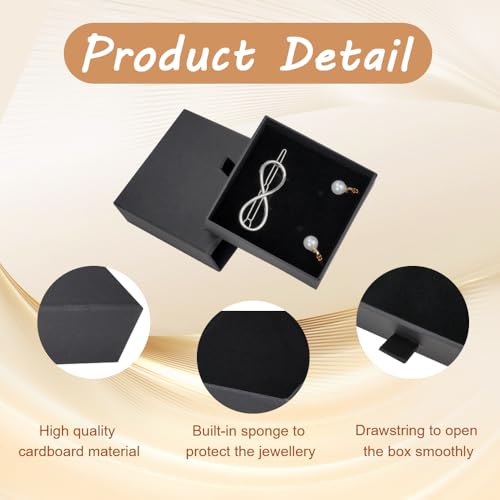 LIOUCBD 10 Pack Jewelry Gift Boxes, 3.5x3.5x1.2 Inch Cardboard Drawer Display Jewelry Boxes, Small Jewelry Boxes with Lids...
