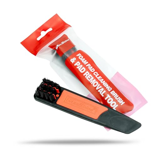 Maxshine 2-in-1 Foam Pad Cleaning Brush & Pad Removal Tool Set | Dual-Function Stiff Bristle Brush with Easy-Grip Handle |...
