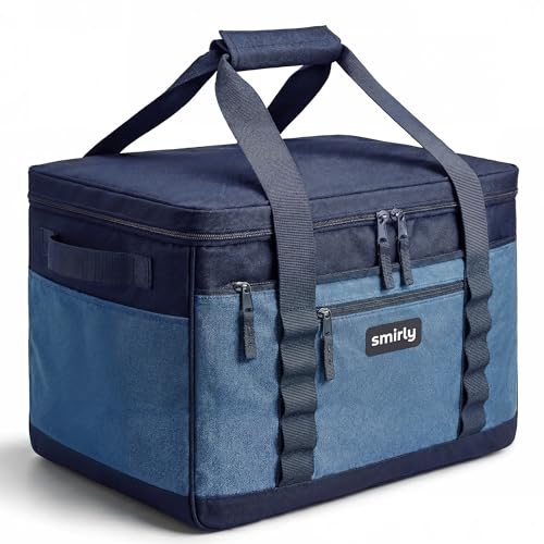 SMIRLY Cooler Bags Insulated – Collapsible Cooler, Portable Leakproof and Soft Sided - Large Foldable Ice Chest for Campin...