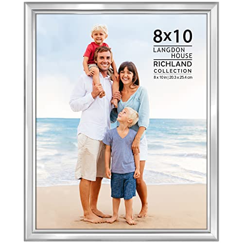 Langdon House 8x10 Silver Picture Frame - Distinguished Edging for Classic Style - Richland Collection