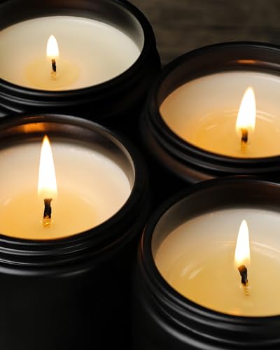 AOOVOO Scented Candles for Men - 4 Pack Candles for Home Scented, 36oz Soy Wax, 200 Hour Burn Time, Men Candle Set, Sandal...