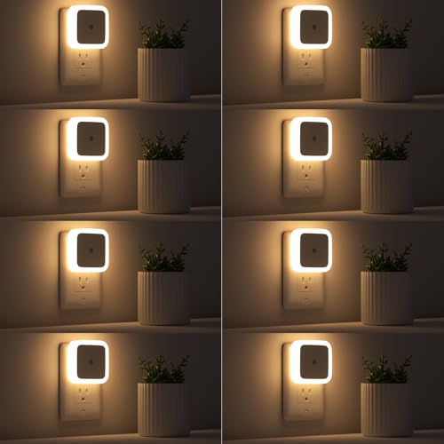 Sujeet Night Light, Night Lights Plug into Wall 8-Pack, Nightlight Plug in Night Light, Dusk to Dawn Night Lamp Led (Warm ...