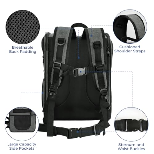 Apollo Walker Pet Carrier Backpack for 4-18lb Cats and Dogs, Puppies, Safety Features and Cushion Back Support | for Trave...