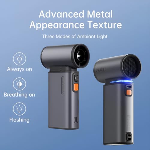 JISULIFE Portable Handheld Turbo Fan, 100 Speeds Adjustable Mini Personal Fan, 9000mAh USB Rechargeable Battery Operated, ...