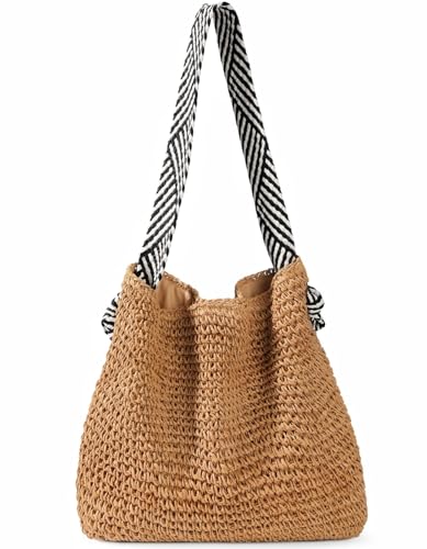 Beach Bags for Women - Straw Bag Tote Bags Casual Boho Large Summer Crossbody Shoulder Handbags Purse