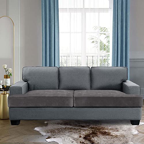 H.VERSAILTEX Stretch Velvet 2 Piece T Cushion Sofa Slipcovers - Individually Fitting Cushion Covers for 2 Cushion Couch - ...