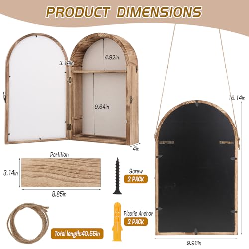 Shadow Box Frame, 10"x16" Shadow Boxes Display Cases with Linen Back and Removable Shelves, Picture Frame Wedding Bouquet ...