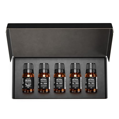 AirScent Hotel Diffuser Oil Gift Set - Inspired by The Most Popular 5-Star Hotel Scents - 10 mL, 0.34 fl oz Fragrance Oil ...