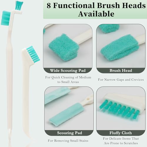8-Piece Small Cleaning Brush Set for Tight Spaces, Mini Crevice Brushes for Household Use, Ideal for Humidifiers, Cup and ...