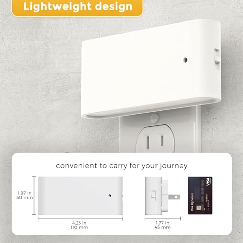 L LOHAS LED Night Light, 2 Pack Dimmable Modern LED Night Lights Plug into Wall,Dusk to Dawn Sensor Night Lights for Kid, ...