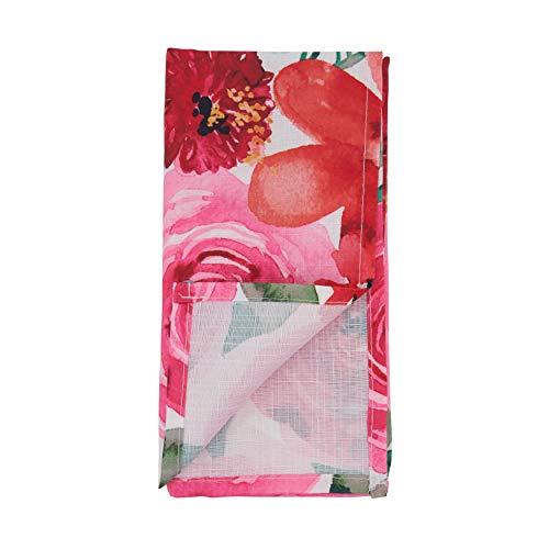 SARO LIFESTYLE Santa Monica Floral Table Napkin (Set of 12), Multi, 20"