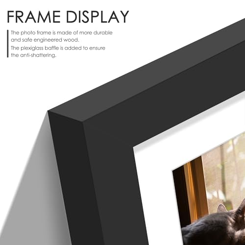 DUENPY 11x14 Collage Picture Frame, 4x6 Collage Picture Frame, Displays Five 4x6 inch Photos, or 11x14 (Without Mat) Wall ...