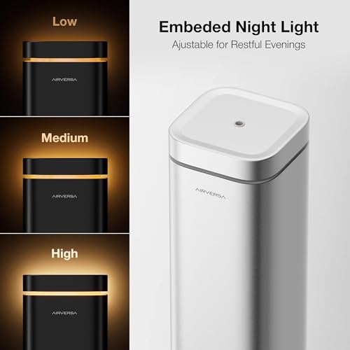Airversa Waterless Diffuser, Smart Tower Diffuser with App Control, Cold Air Scent Diffuser Oil Machine for Homes Offices ...
