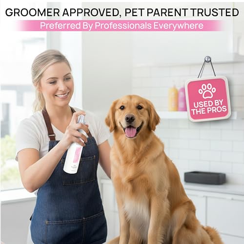 BioSilk for Dogs Detangling Spray with Shine Support, Lightweight Leave In Grooming Mist that Helps Smooth Coats, Detangl...
