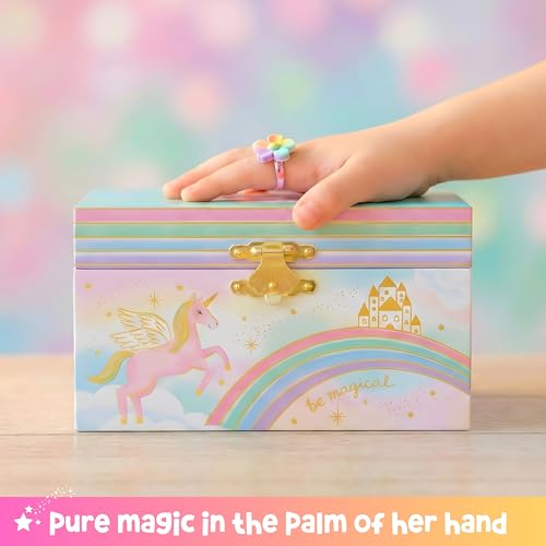 Giggle & Honey® Musical Jewelry Box for Girls - Kids Jewelry Box, Unicorn Toys for Girls 4-6, Unicorn Gifts