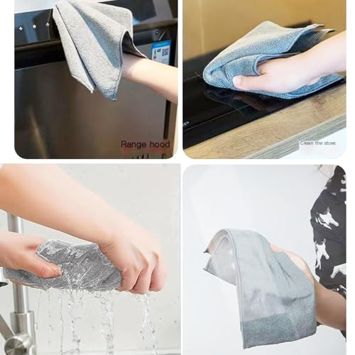 10 Count Microfiber Cleaning Cloth Bulk Pack Car Cleaning Towels Dish Cloth Set Reusable Household Cleaning Cloths