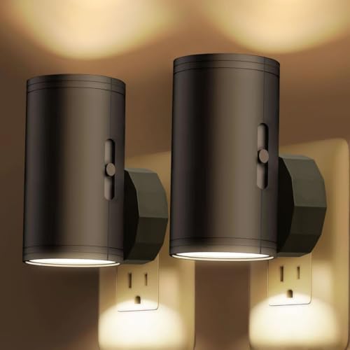 TSEXES LED Night Lights Plug into Wall, Dusk to Dawn Sensor,5-300LM Adjustable Brightness, Soft White 3000K,Dimmable Night...