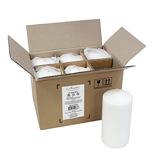 Stonebriar Unscented White Tall Pillar Candles, 65 Hour Burning Candle Pillars, Perfect for Decor, Weddings, Emergencies ...