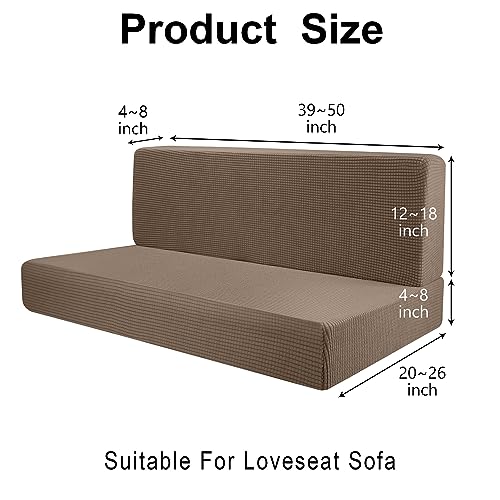 Tlswshsy RV Dinette Cushions Covers - Stretch Sofa Seat Slipcovers - Washable Loveseat Sofa Furniture Protector for Camper...