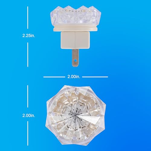 GE SleepLite Jewel LED Night Light, Plug-in, Always on, Amber, UL-Certified, Energy Efficient, Ideal Nightlight for Bedroo...