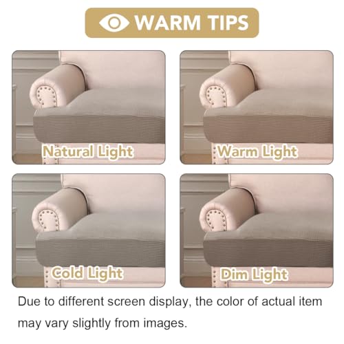 H.VERSAILTEX Stretch 3 Piece T Cushion Sofa Slipcovers Individually Sofa Cushion Covers for 3 Cushion Couch Sofa Seat Cush...