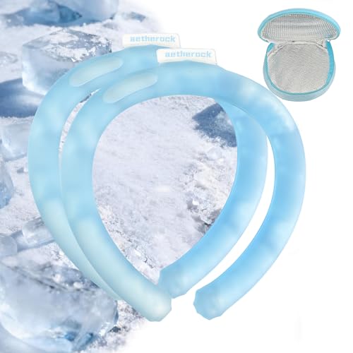 2 PCS Neck Cooling Tube,with Insulated Carry Bag,Reusable Ice Pack,Neck Coolers for Hot Weather,Ice Ring for Summer Heat,P...