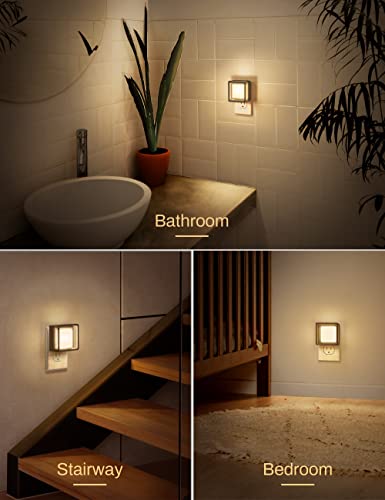 DORESshop LED Night Light, Night Lights Plug Into Wall [2 Pack] with Dusk-to-Dawn Sensor, Dimmable Nightlights, Adjustable...