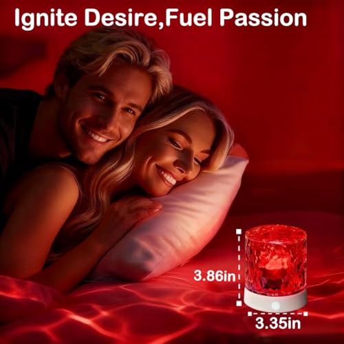 Rechargeable Shower Lights for Inside Shower-Ocean Wave Projector Light for Bathroom Bath Tub-Cordless LED Bathroom Lights...