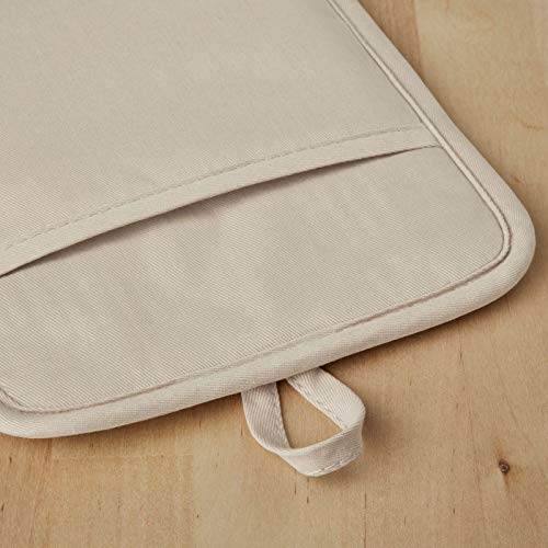 KitchenAid Ribbed Soft Silicone Pot Holder 2-Pack Set, Milkshake Tan, 7"x9"