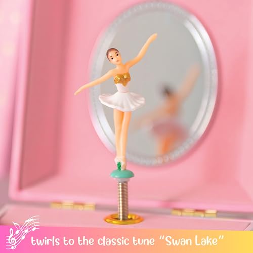 Giggle & Honey® Musical Ballerina Jewelry Box for Girls - Kids Music Box with Spinning Ballerina, Ballet Birthday Gifts fo...