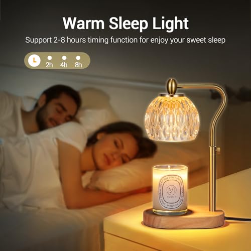 NVRGIUP Candle Warmer, Candle Warmer Lamp with Timer & Dimmer Height Adjustable Scented Candles, with 2 * 50W Bulbs for Ho...