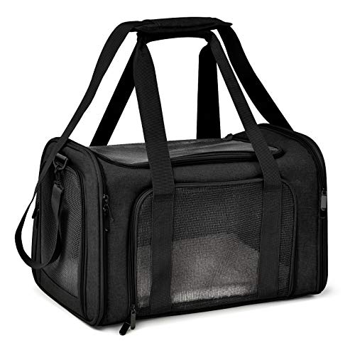 Henkelion Cat Carriers Dog Carrier Pet Carrier for Small / Medium Cats Dogs Puppies (Up To 15lbs), TSA Airline Approved Sm...