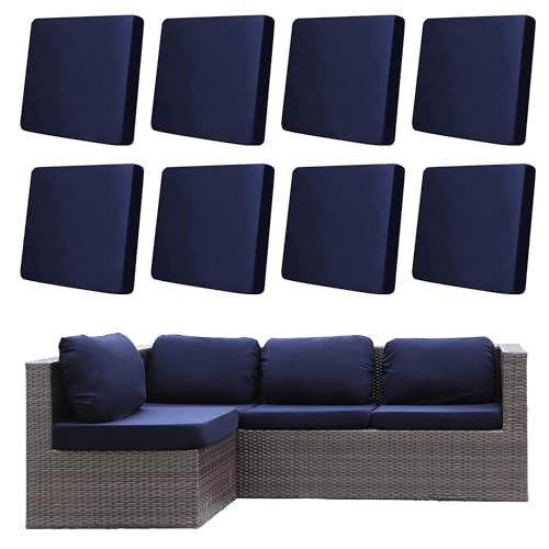 DREAHOTEXTIL 8Pcs Outdoor Cushion Covers, Patio Cushion Covers,Stretch Elastic Slipcovers, Replacement Washable & Reusable...