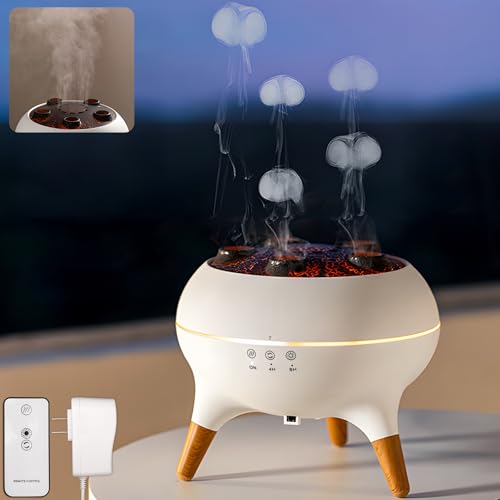 Holwim Essential Oil Jellyfish Diffuser, Aromatherapy Diffuser, 250ml Ultrasonic Cool Mist Humidifier, Music Sync Jelly Fi...
