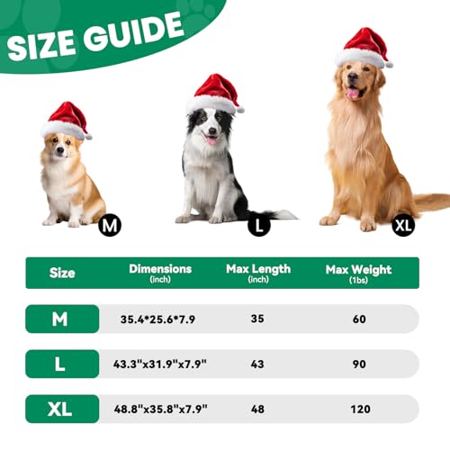 Elevated Dog Bed Raised Outdoor Dog Cot for Large Dogs, Installation Requires No Tools, Frame with Washable Cooling Breath...