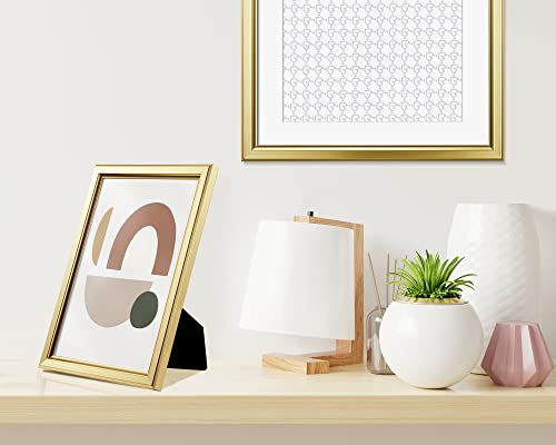 LaVie Home 5x7 Picture Frames (12 Pack, Gold) Simple Designed Photo Frame with High Definition Glass for Wall Mount & Tabl...