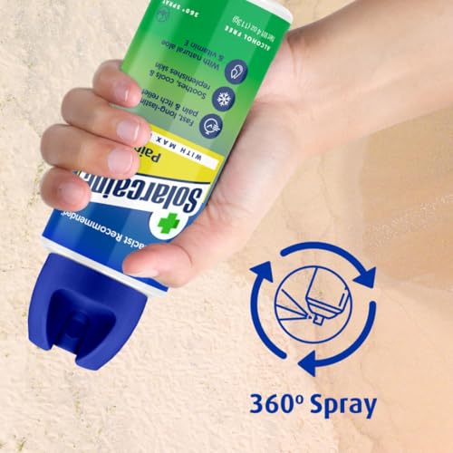 Solarcaine Aloe Sunburn Relief Spray with 4% Lidocaine - After Sun Care Relief for Burns, Scrapes & Itch - Aloe Spray to S...