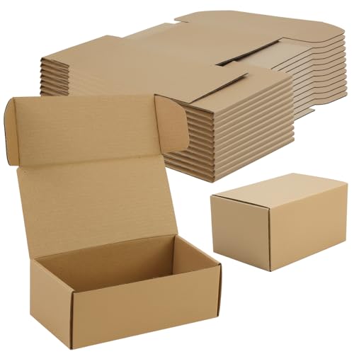 Moukiween 12 Pack Small Shipping Boxes 6x4x3 Inch Corrugated Small Cardboard Boxs for Shipping, Packaging Boxes for Busine...