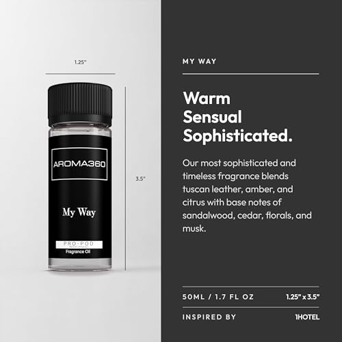 Aroma360 | My Way Pro-Pod Oil Blend | Luxury Hotel Inspired Diffuser Scent | Aromatherapy Scent Diffuser Oil | Tuscan Leat...